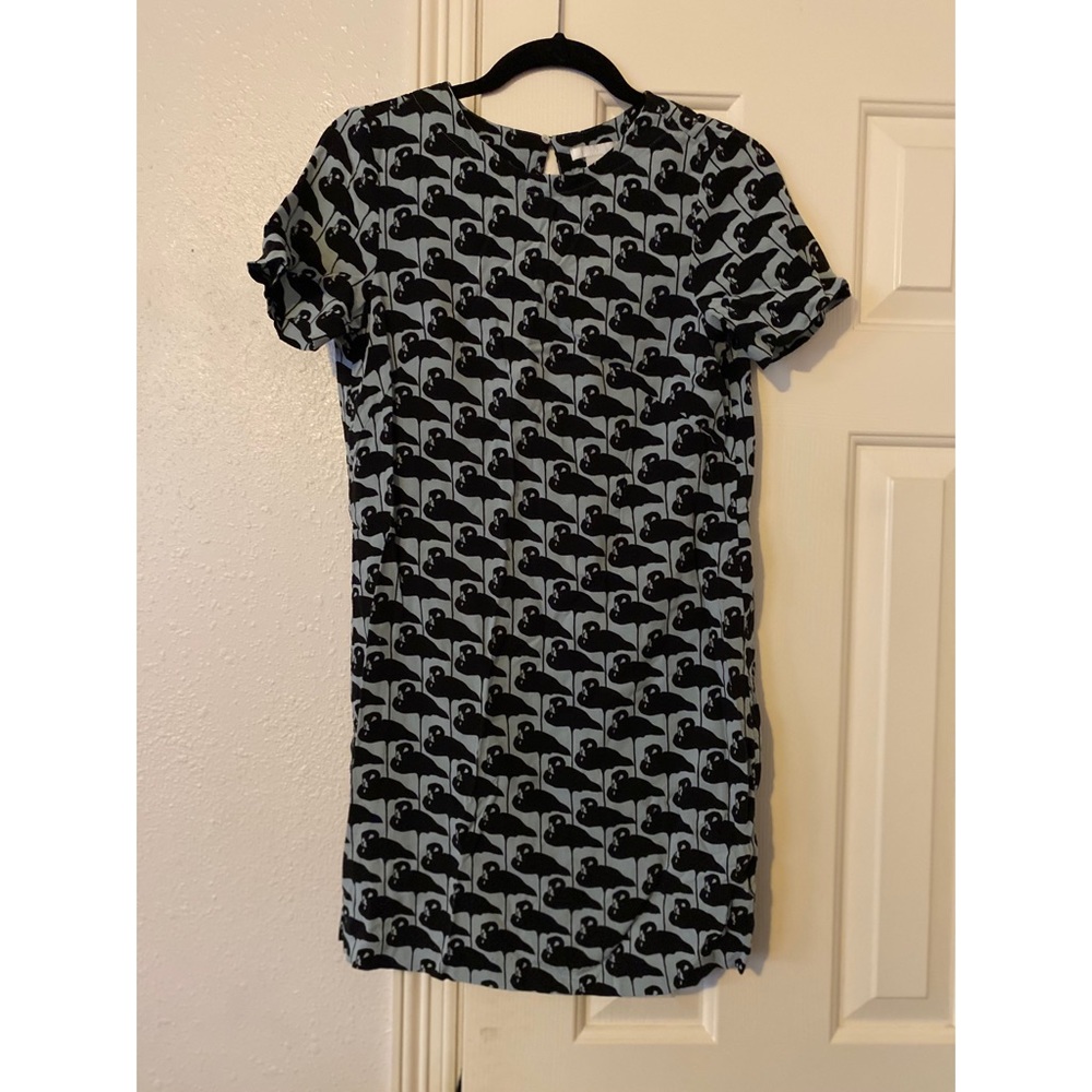Flamingo print mini dress